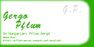 gergo pflum business card