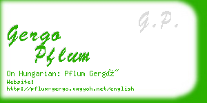 gergo pflum business card